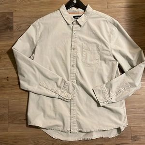 Mens DUER Oxford Button Down Tan Large